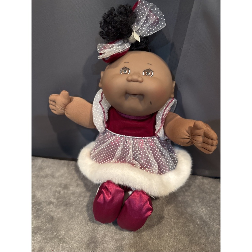 Vintage 1995 Cabbage Patch Kids Doll  Christmas 12" Blue Stamp Good Cond.